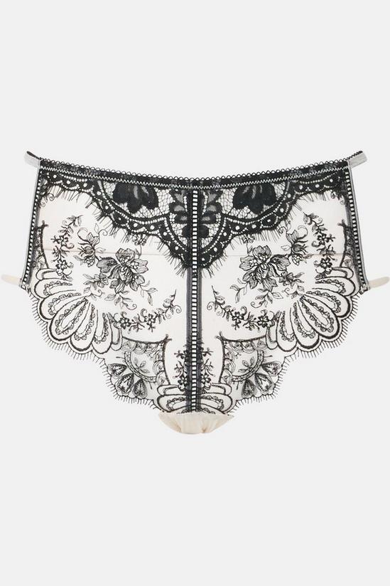 KarenMillen Embroidery And Lace High Waisted Brazilian 4