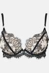 KarenMillen Embroidery And Lace Padded Plunge Bra thumbnail 5