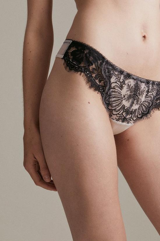KarenMillen Embroidery And Lace Thong 2