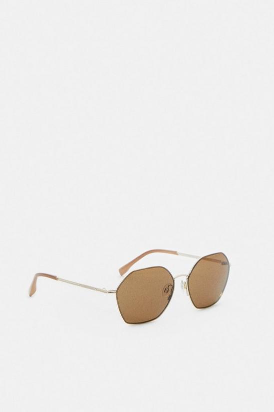 KarenMillen Soft Hexagonal Slim Sunglasses 4