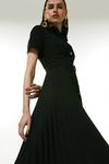 KarenMillen Soft Tailored Pleat Shirt Midi Dress thumbnail 1