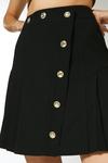 KarenMillen Pleat Panelled Military Button A Line Skirt thumbnail 2