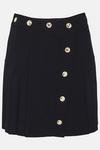 KarenMillen Pleat Panelled Military Button A Line Skirt thumbnail 4
