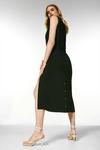 KarenMillen Soft Tailored Sleeveless Side Button Dress thumbnail 3