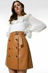 KarenMillen Leather Trench Mini Skirt thumbnail 1