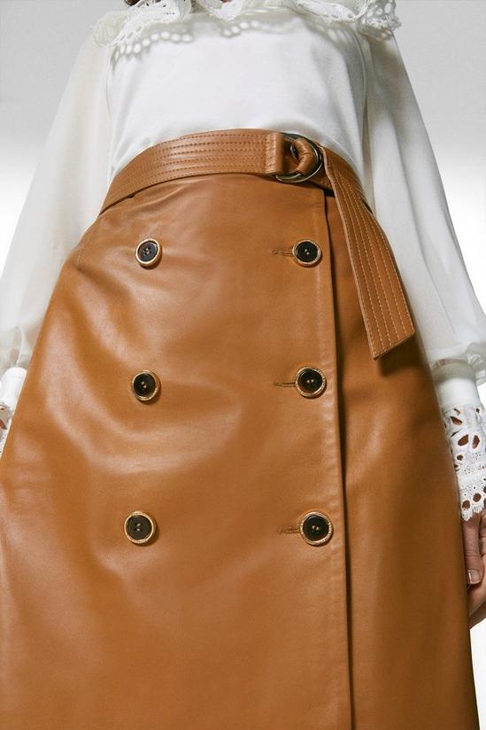 KarenMillen Leather Trench Mini Skirt 2