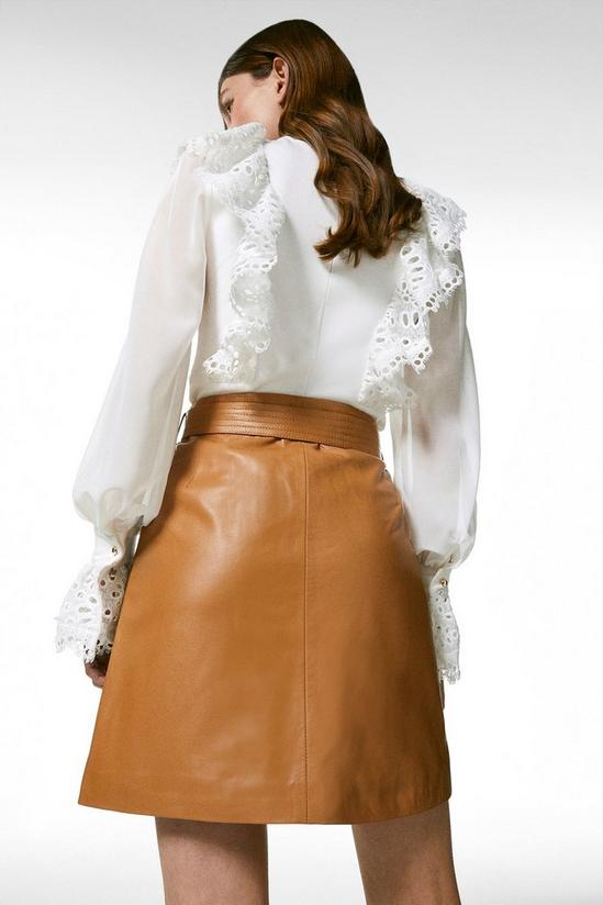 KarenMillen Leather Trench Mini Skirt 3