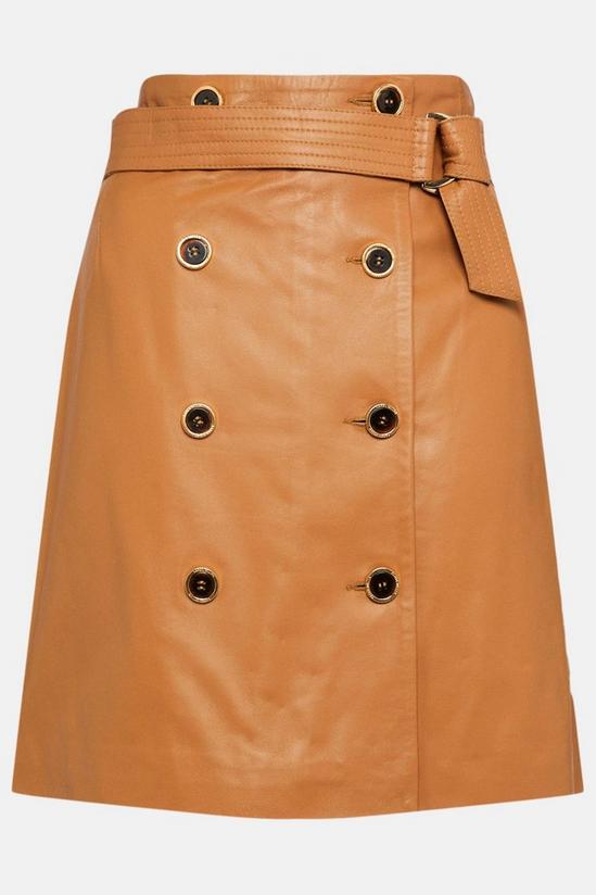 KarenMillen Leather Trench Mini Skirt 4