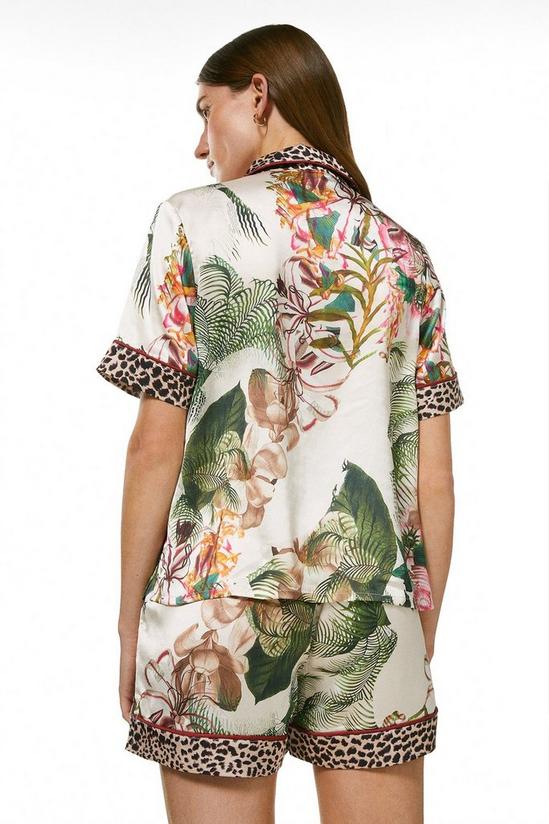 KarenMillen Vintage Floral Print Satin Nightwear Shorts 3