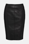 KarenMillen Faux Leather And Ponte Panelled Pencil Skirt thumbnail 5
