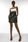 KarenMillen Leather Safari Pocket Mini Skirt thumbnail 4