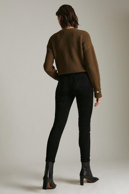 KarenMillen Cord Woven Luxe Cut Skinny Jean 3