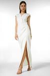 KarenMillen Italian Structured Jersey Tuck Maxi Dress thumbnail 1