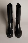 KarenMillen Knee High Croc Leather Flat Boot thumbnail 6