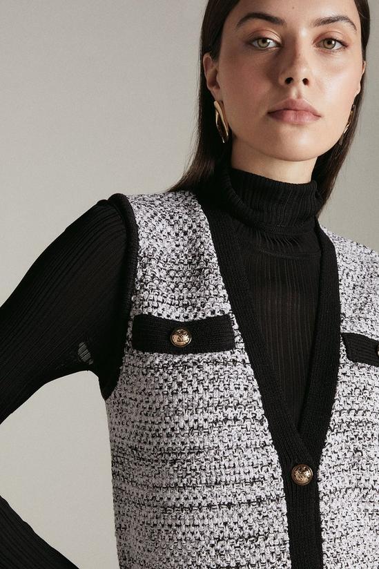 KarenMillen Tweed Knit Sweater Vest 2