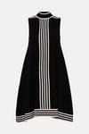 KarenMillen A Line Strip Detail Knit Dress thumbnail 4