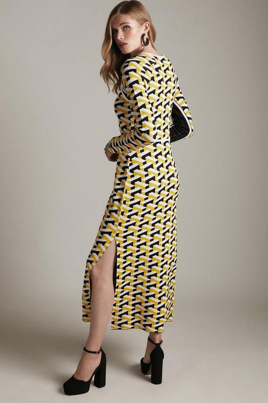 KarenMillen Geo Jacquard Knit Column Dress 3