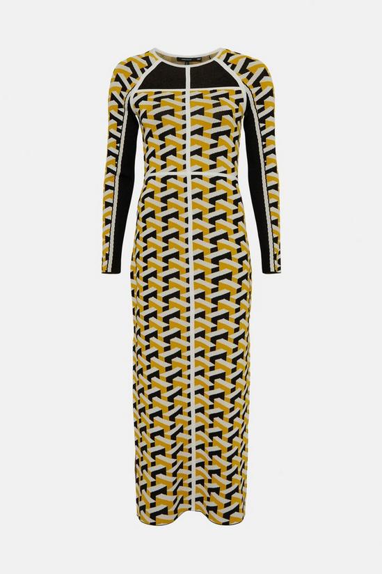 KarenMillen Geo Jacquard Knit Column Dress 4