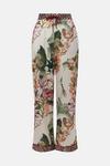 KarenMillen Vintage Floral Print Satin Nightwear Trouser thumbnail 4
