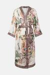 KarenMillen Vintage Floral Print Satin Nightwear Robe thumbnail 4