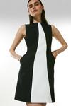 KarenMillen Compact Tailored Contrast Pop On Dress thumbnail 1