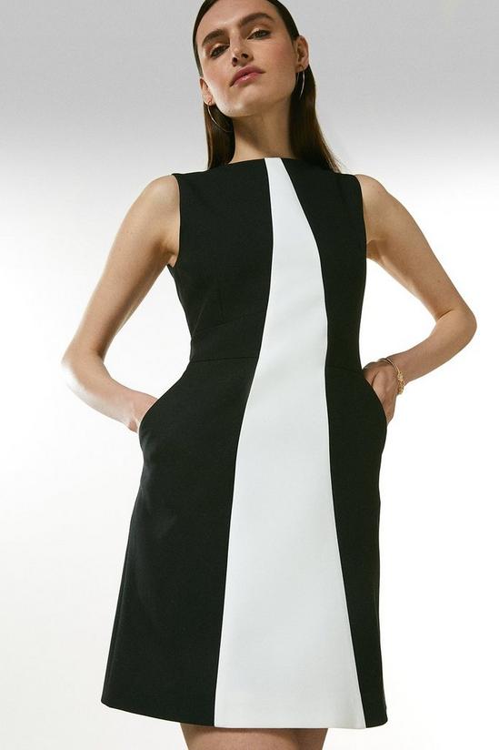 KarenMillen Compact Tailored Contrast Pop On Dress 1