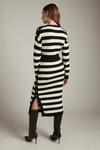 KarenMillen Wool Blend Striped Knitted Midi Dress thumbnail 3