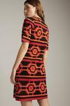 KarenMillen Abstract Jacquard Knitted Dress thumbnail 3