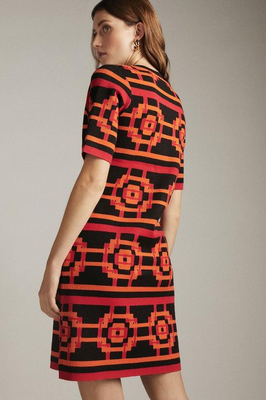 KarenMillen Abstract Jacquard Knitted Dress 3