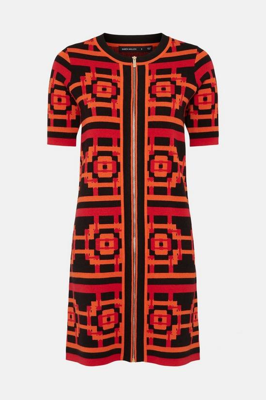 KarenMillen Abstract Jacquard Knitted Dress 4