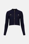 KarenMillen Petite Military Knit Jacket Made With Yarn thumbnail 4