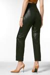 KarenMillen Leather Dipped Waist Slim Fit Trousers thumbnail 3