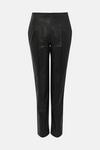 KarenMillen Leather Dipped Waist Slim Fit Trousers thumbnail 4