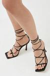KarenMillen Tie Ankle Strappy Leather Heeled Sandal thumbnail 2