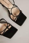 KarenMillen Tie Ankle Strappy Leather Heeled Sandal thumbnail 6