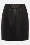 KarenMillen Leather Elasticated Waist Mini Skirt thumbnail 5