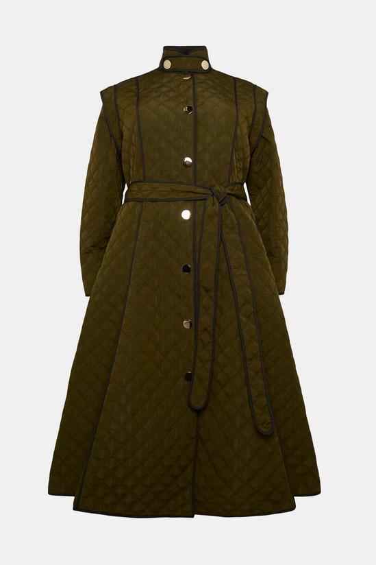 KarenMillen Lydia Millen Plus Size Skirt Maxi Quilted Coat 4