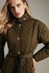 KarenMillen Lydia Millen Full Skirt Maxi Quilted Coat thumbnail 3