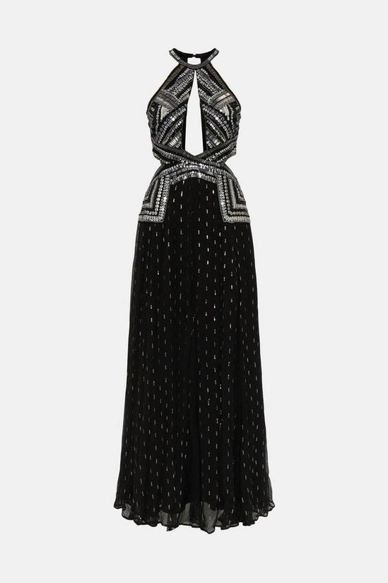 KarenMillen Premium Beaded & Embellished Drama Maxi Dress 5