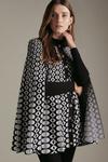 KarenMillen All Over Geo Jacquard Knitted Military Cape thumbnail 2