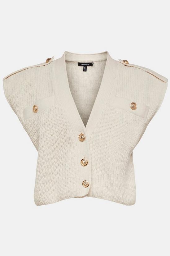 KarenMillen Chenille Knitted Cropped Tabard 4
