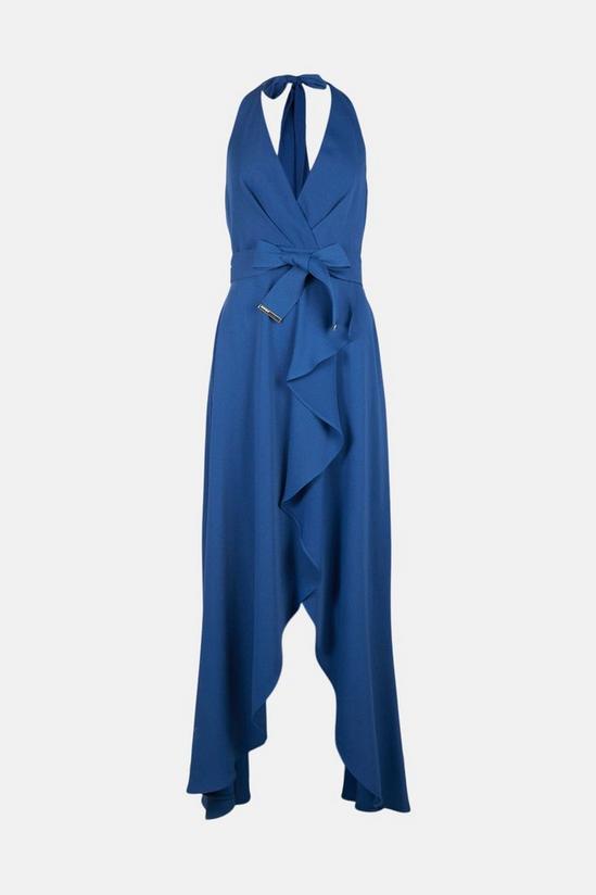 KarenMillen Soft Tailored Waterfall Halter Maxi Dress 4