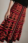 KarenMillen Abstract Jacquard Knitted Midi Skirt thumbnail 2