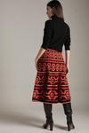 KarenMillen Abstract Jacquard Knitted Midi Skirt thumbnail 3