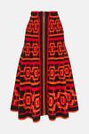 KarenMillen Abstract Jacquard Knitted Midi Skirt thumbnail 5
