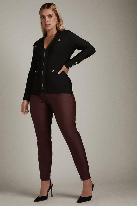 KarenMillen Plus Size Coated Luxe Cut Skinny Jean 1