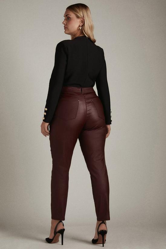 KarenMillen Plus Size Coated Luxe Cut Skinny Jean 3
