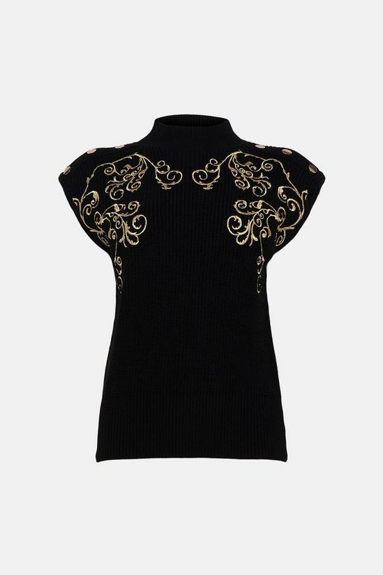 KarenMillen Embroidered Knitted Tabard 4
