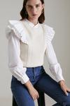 KarenMillen Pleated Shoulder Detail Knitted Tabard thumbnail 1
