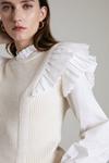 KarenMillen Pleated Shoulder Detail Knitted Tabard thumbnail 2